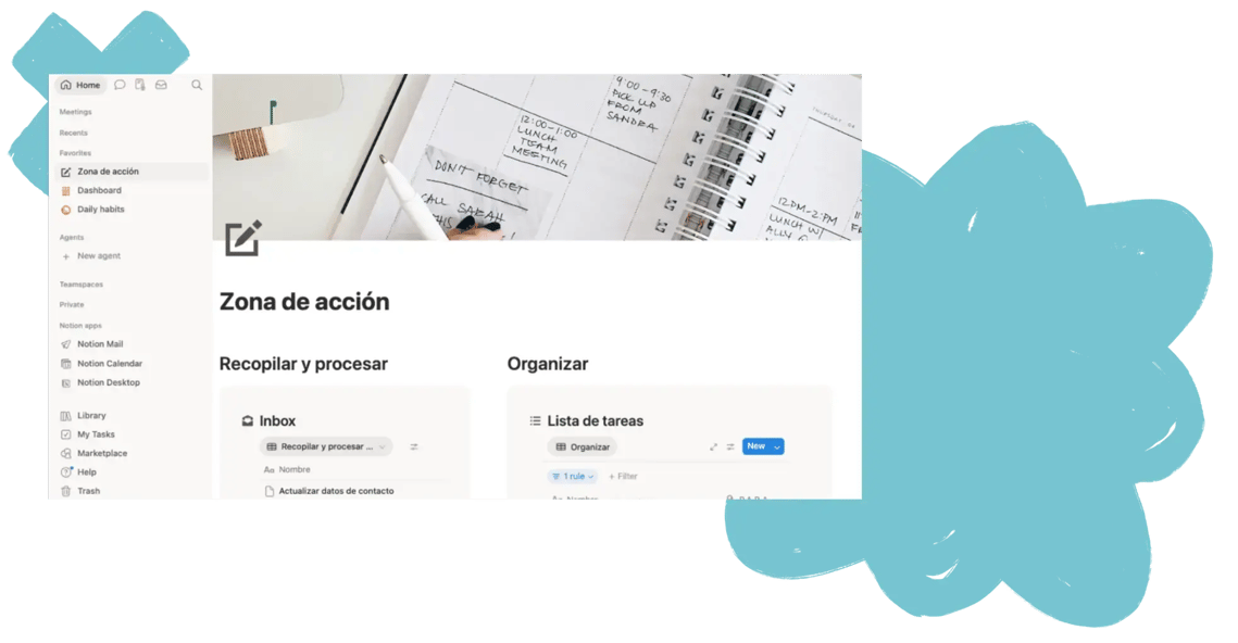 Píldora Segundo cerebro, Notion con cabeza y GTD